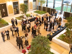 People networking during reception at 1Europe Kick Off Event