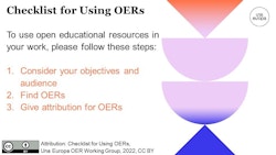 Checklist for Using OERs